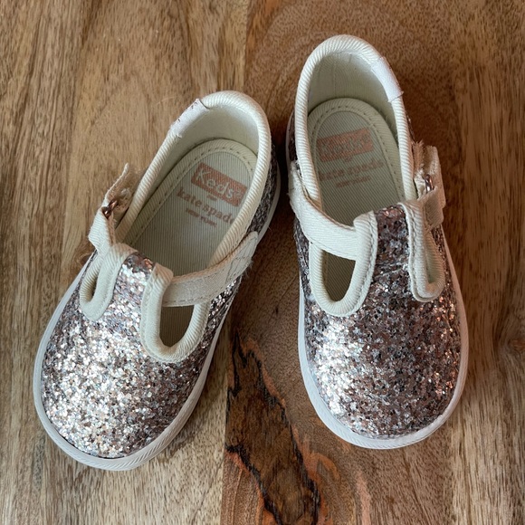 *SOLD* Keds for Kate Spade Glitter T Strap shoes - Picture 1 of 5
